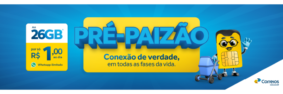 Aplicativo Correios exibido em um celular